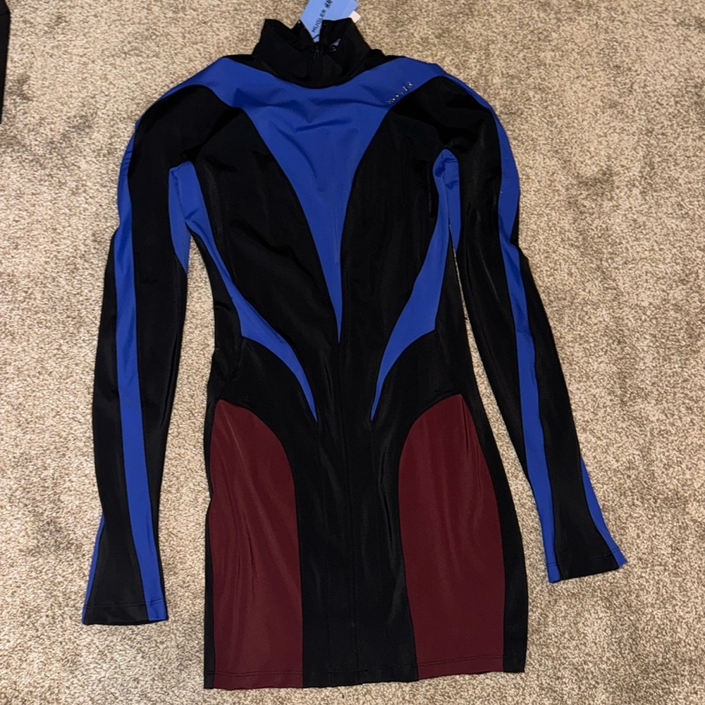 H&M x Mugler Spiral Paneled Mini Dress